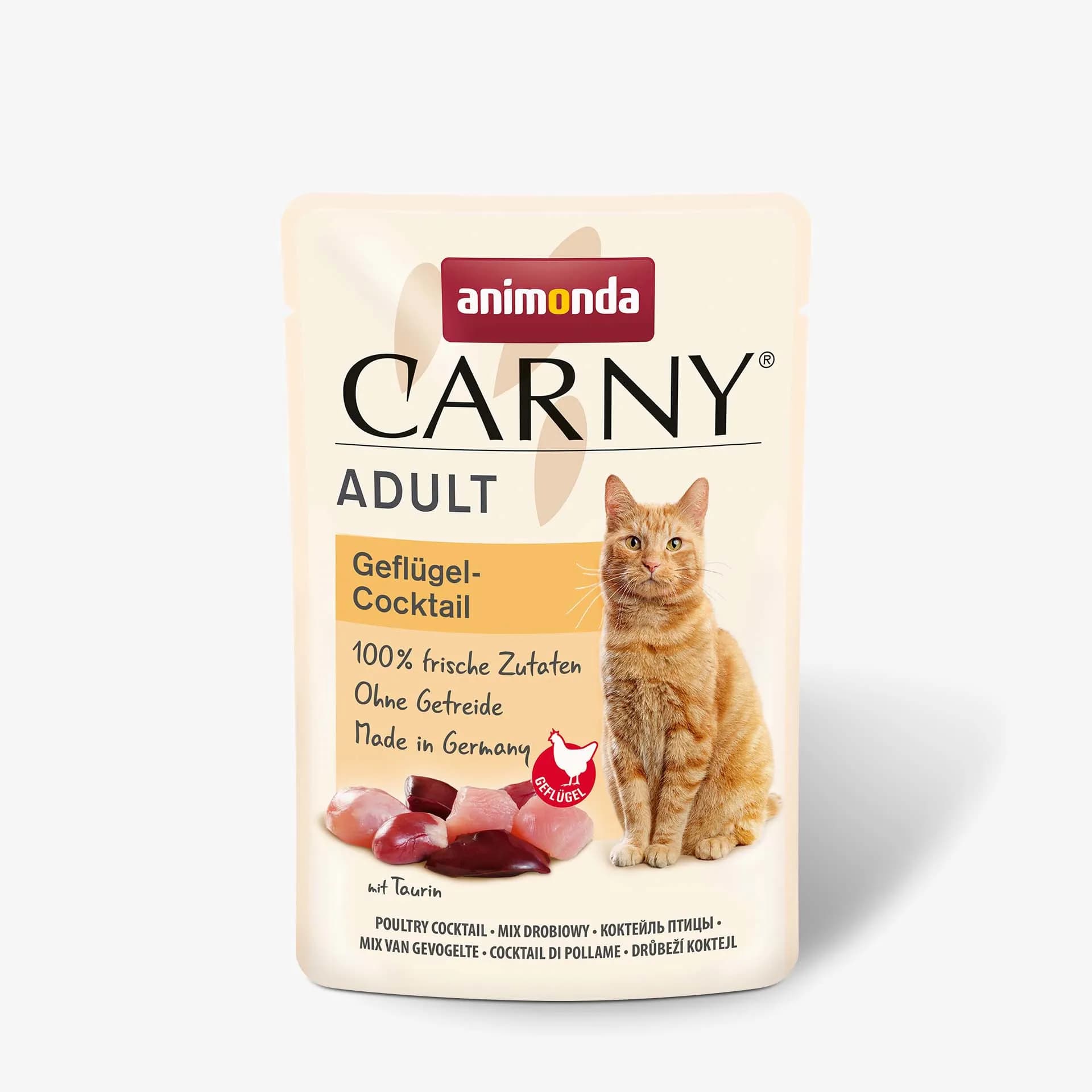 Animonda Carny Adult Poultry Cocktail, Kissan märkäruoka, 85 g – Animonda