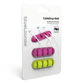 Bluelounge CableDrop Multi - Självhäftande hållare för sladdar, 2 pack