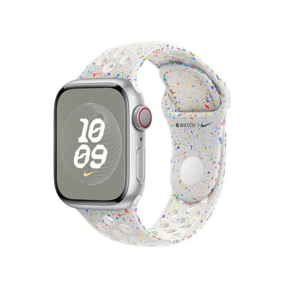 Apple Watch 41 mm Nike Sport ‑ranneke, Pure Platinum M/L – Apple