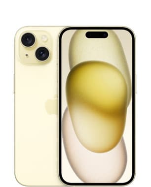 Kunnostettu iPhone 15 128 Gt, keltainen (Tyydyttävä kunto)