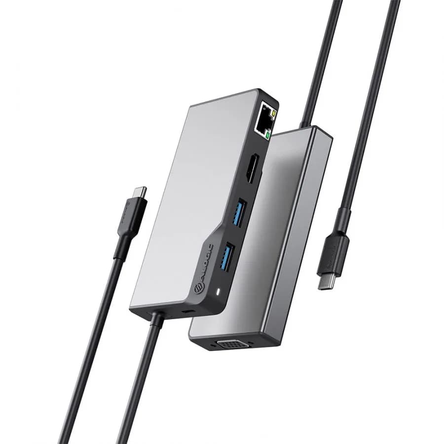 ALOGIC USB-C Fusion MAX 6-in-1 Hub V2 HDMI, USB, Ethernet & PD – Space Grey – Alogic