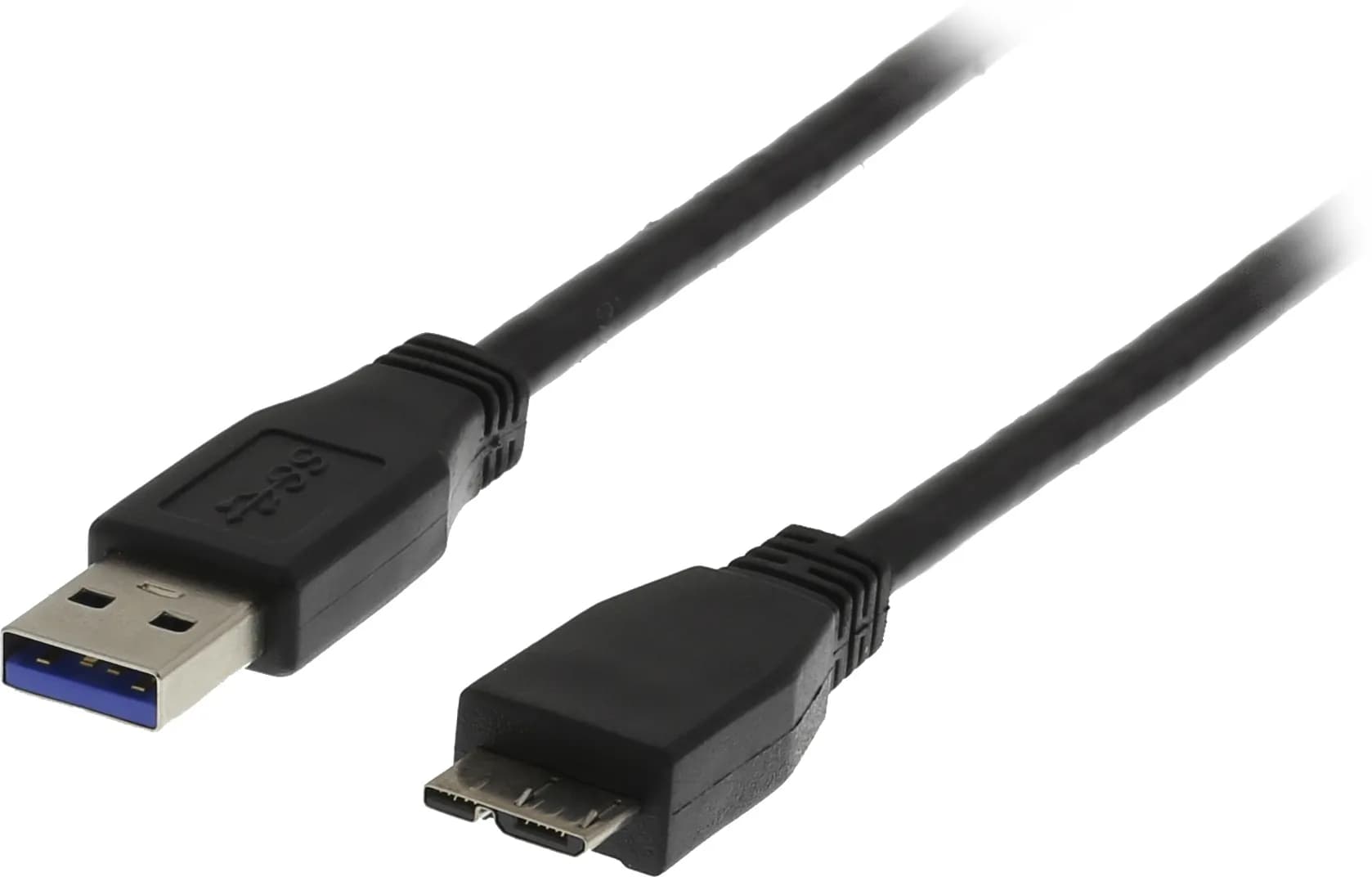 Deltaco USB 3.0 USB-A – Micro-B -kaapeli, 0,5 m, musta