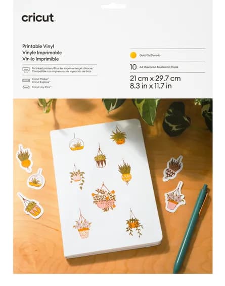 Cricut Joy Xtra Printable Vinyl Gold 10-pack A4 – CRICUT