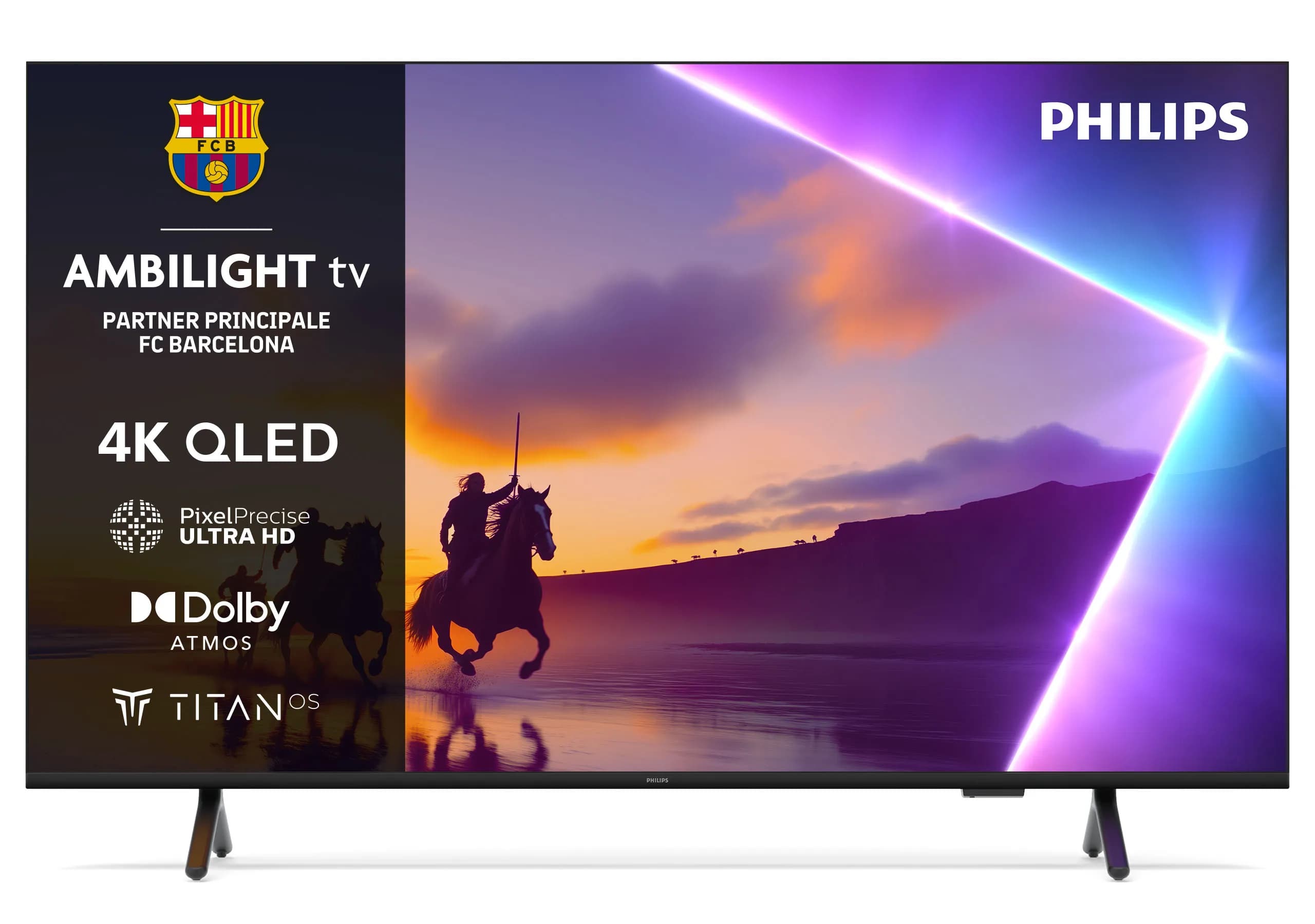 Philips PUS8510 85" 4K QLED TITAN TV, 60 Hz, HDR10, HDR10+, HLG – Philips
