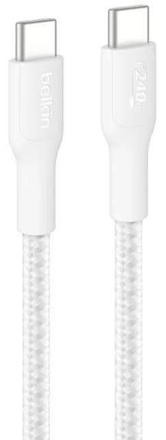 Belkin USB-C -kaapeli, 240 W, 3 m, valkoinen – Belkin