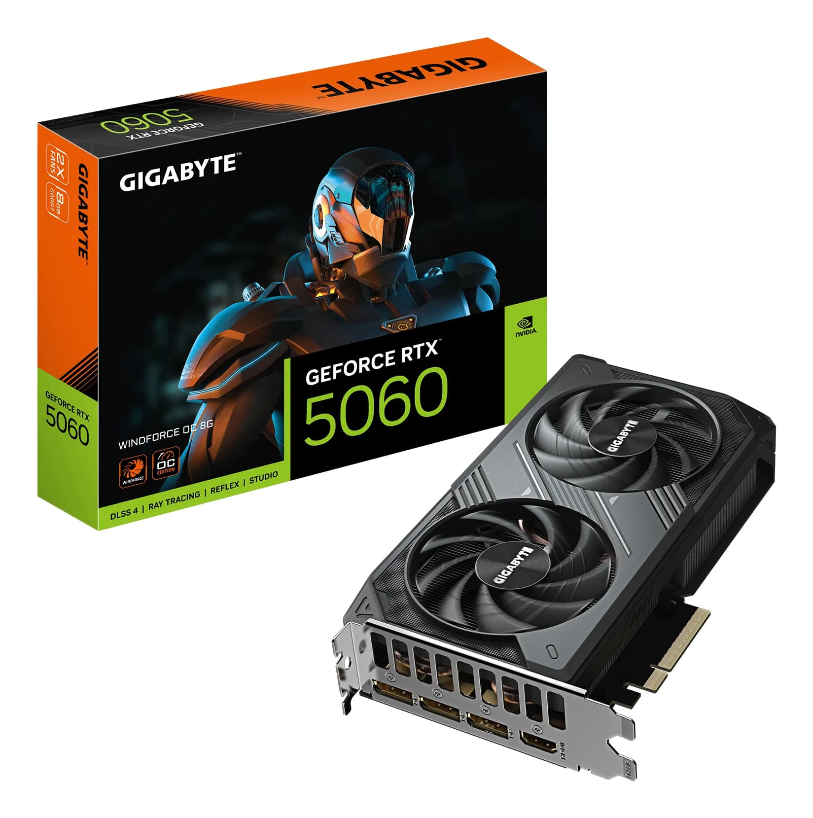 Gigabyte GeForce RTX 5060 Windforce OC 8 Gt -näytönohjain – Gigabyte