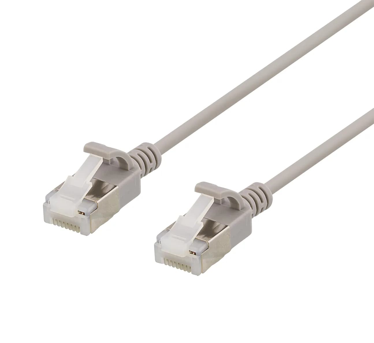 Deltaco Cat6a U/FTP RJ45 0.5m -verkkokaapeli, harmaa – Deltaco