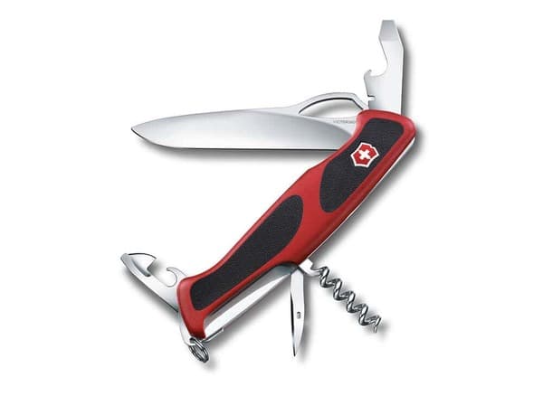 Victorinox Ranger 61 M Grip -taskuveitsi, ruostumaton teräs, punainen, 130 mm – Victorinox