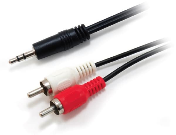Equip 3.5mm – 2 x RCA -audiokaapeli, uros/uros, 2,5 m, Musta