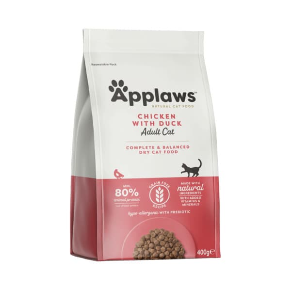 Applaws Chicken with Duck, Kissan kuivaruoka, Adult, Viljaton, Hypoallergeeninen, 400 g – Applaws