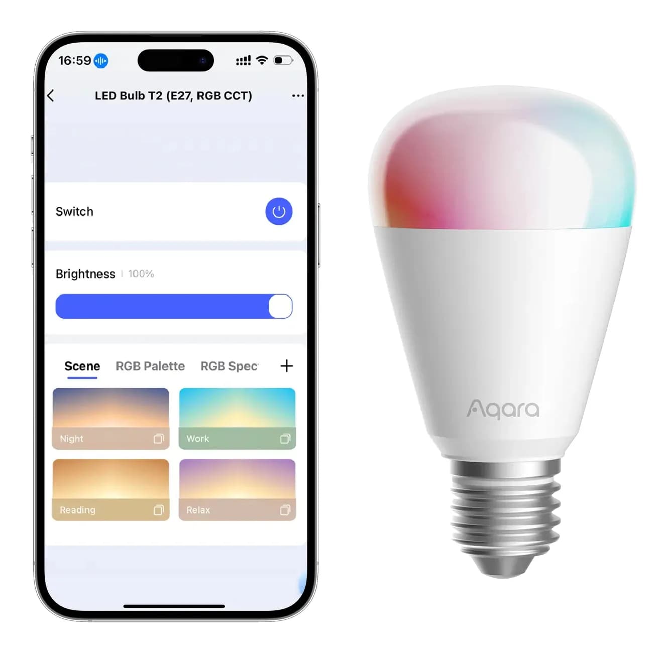 Aqara LED T2 - E27 RGB -älylamppu – Aqara
