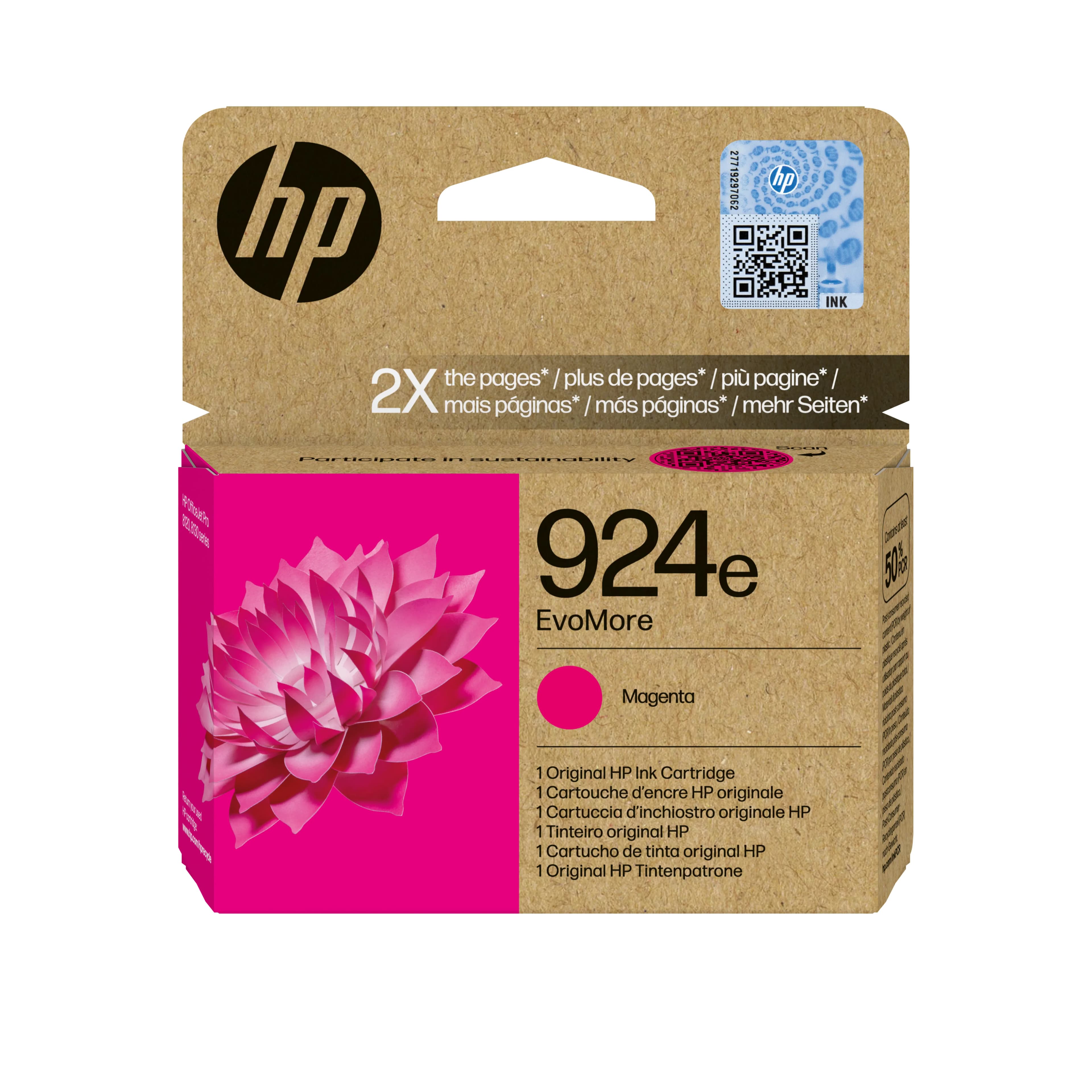 HP 924e EvoMore-mustekasetti, magenta