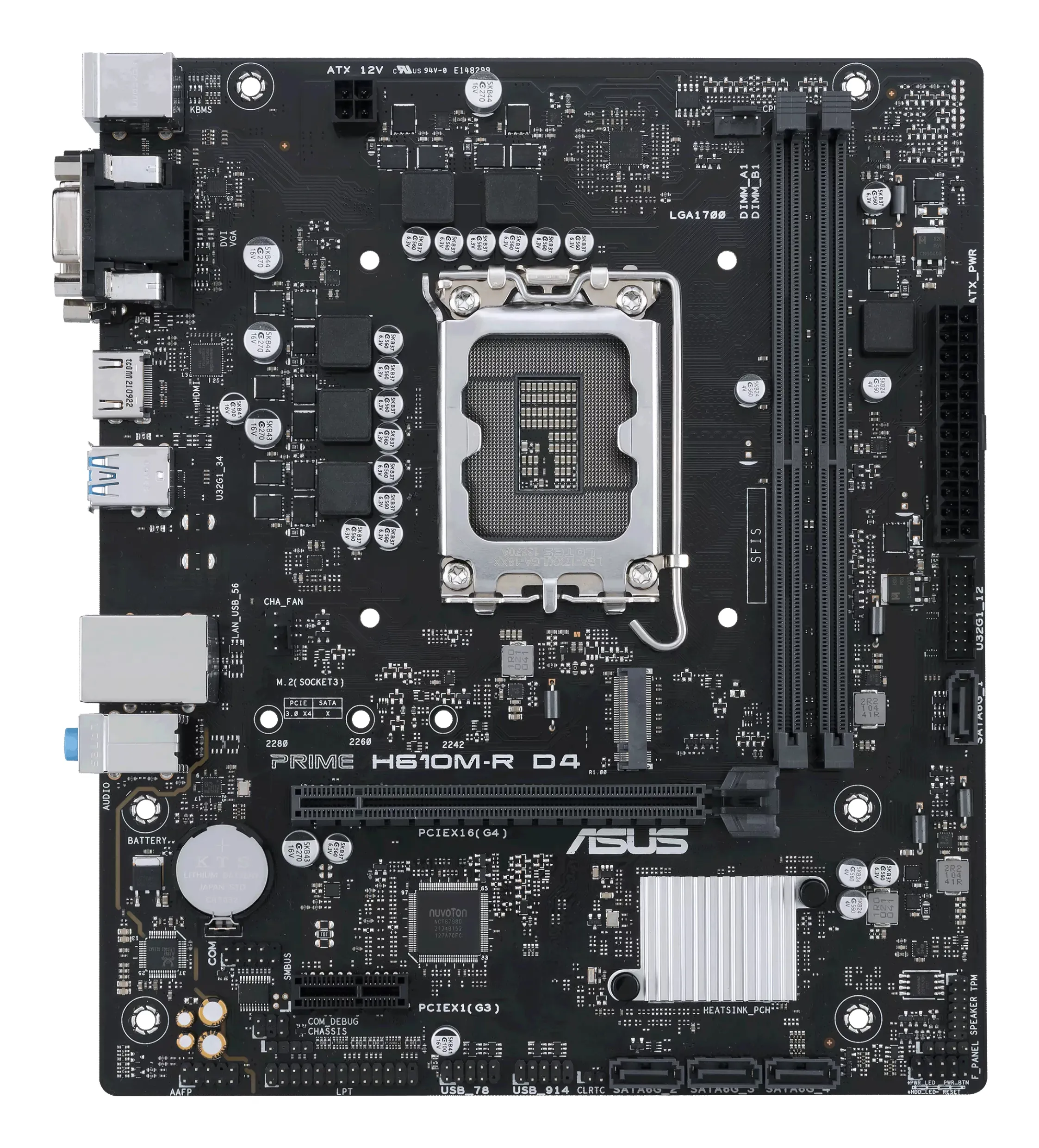 Asus PRIME H610M-R D4 DDR4 LGA1700 mATX -emolevy