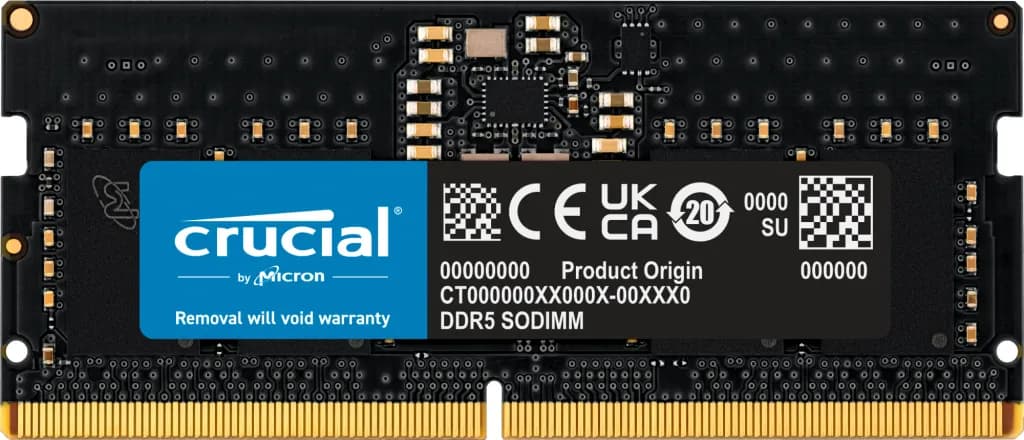 Crucial 8 Gt (1 x 8 Gt) DDR5 4800 MHz, CL40 -muisti