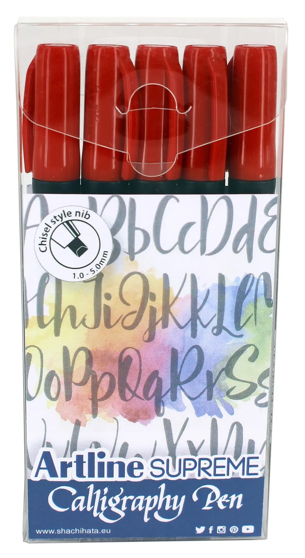 Artline Supreme Calligraphy Pen 5/set red – ARTLINE
