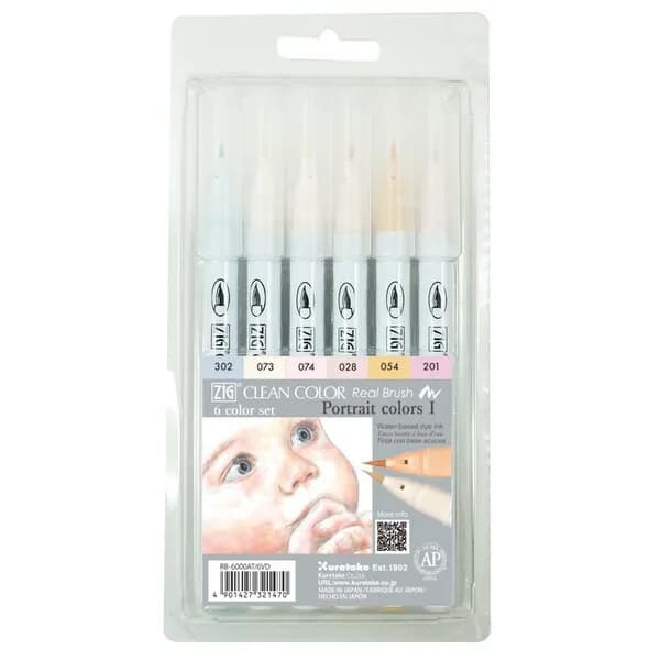ZIG Clean Color Real Brush 6-set Portrait colors – ZIG