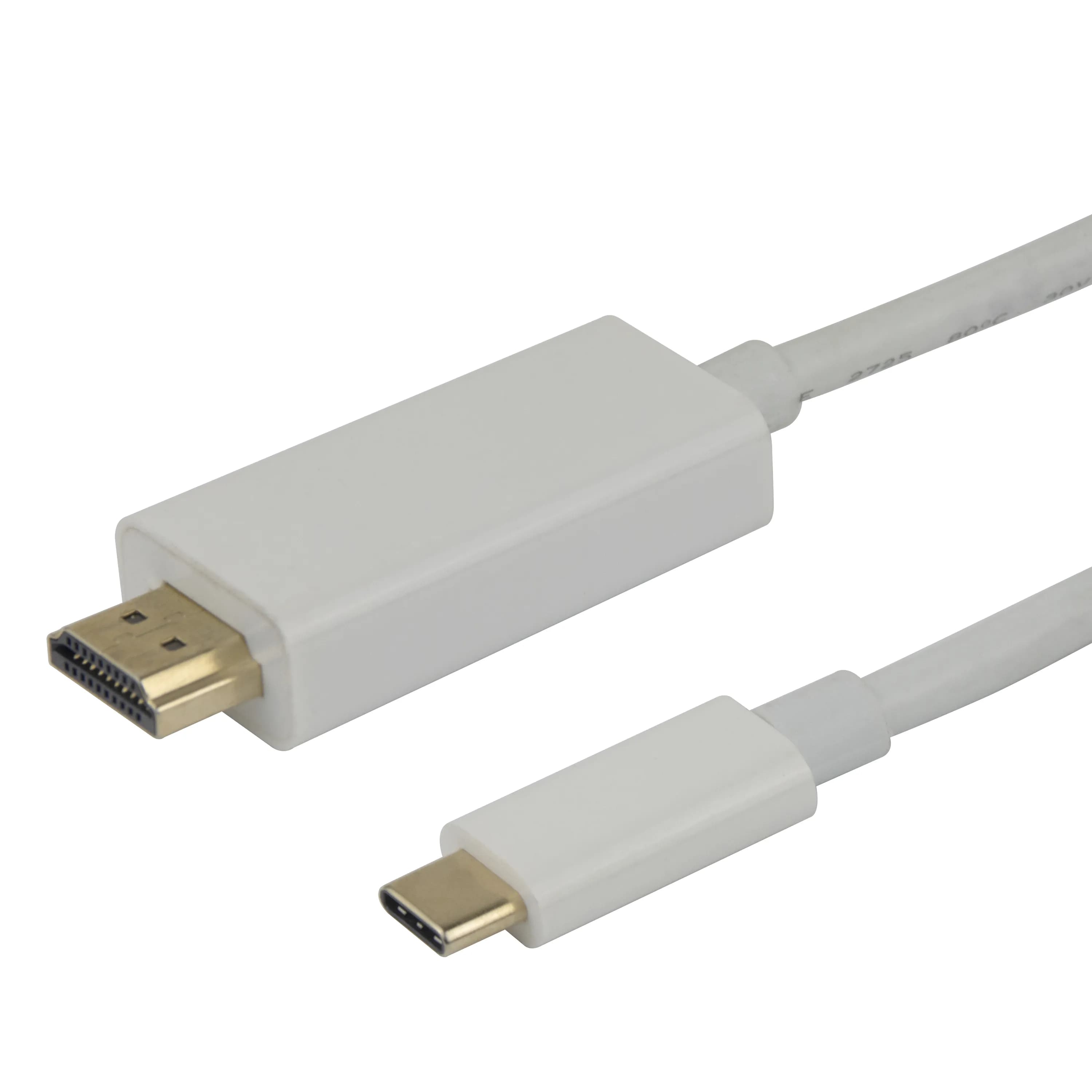 Deltaco USB-C – HDMI -kaapeli, 3 m, valkoinen