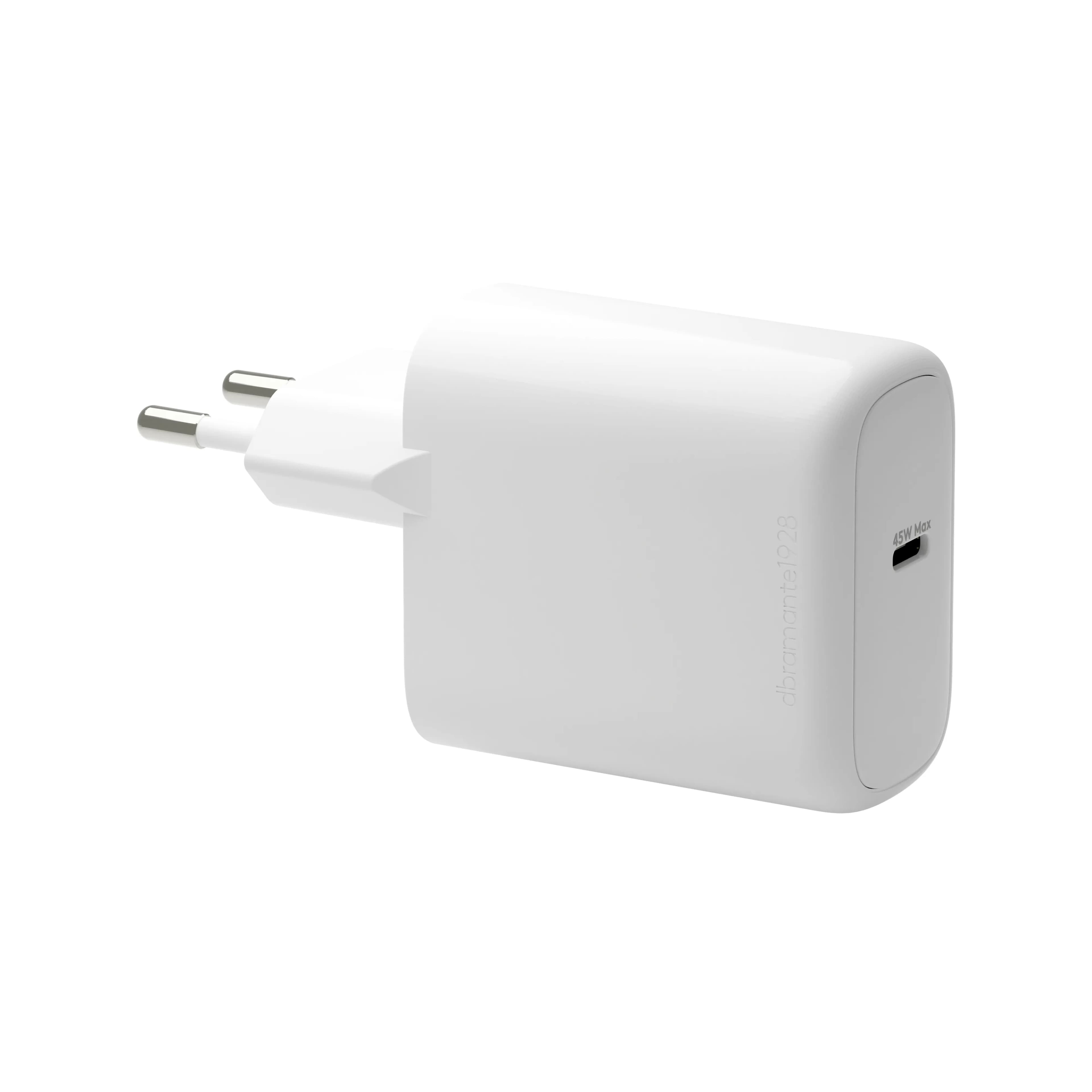 Re-charge - EU Wall Charger - USB-C 45W, White – DBRAMANTE