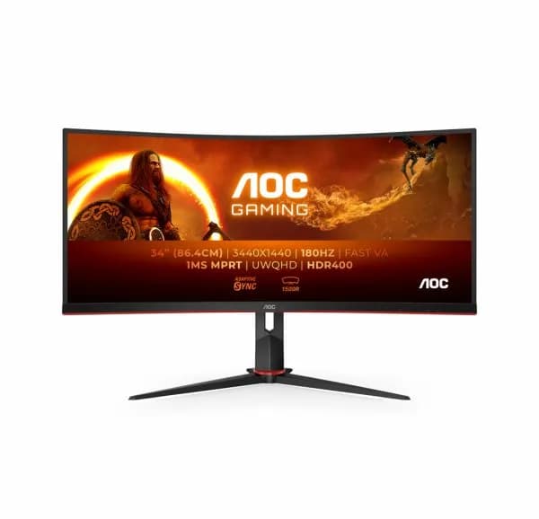 AOC CU34G2XP/BK 34" UWQHD, Fast VA -kaareva pelinäyttö