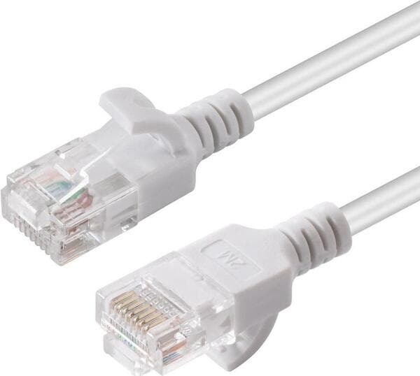 Hama Cat6a U/UTP RJ45 0.25m -verkkokaapeli, valkoinen