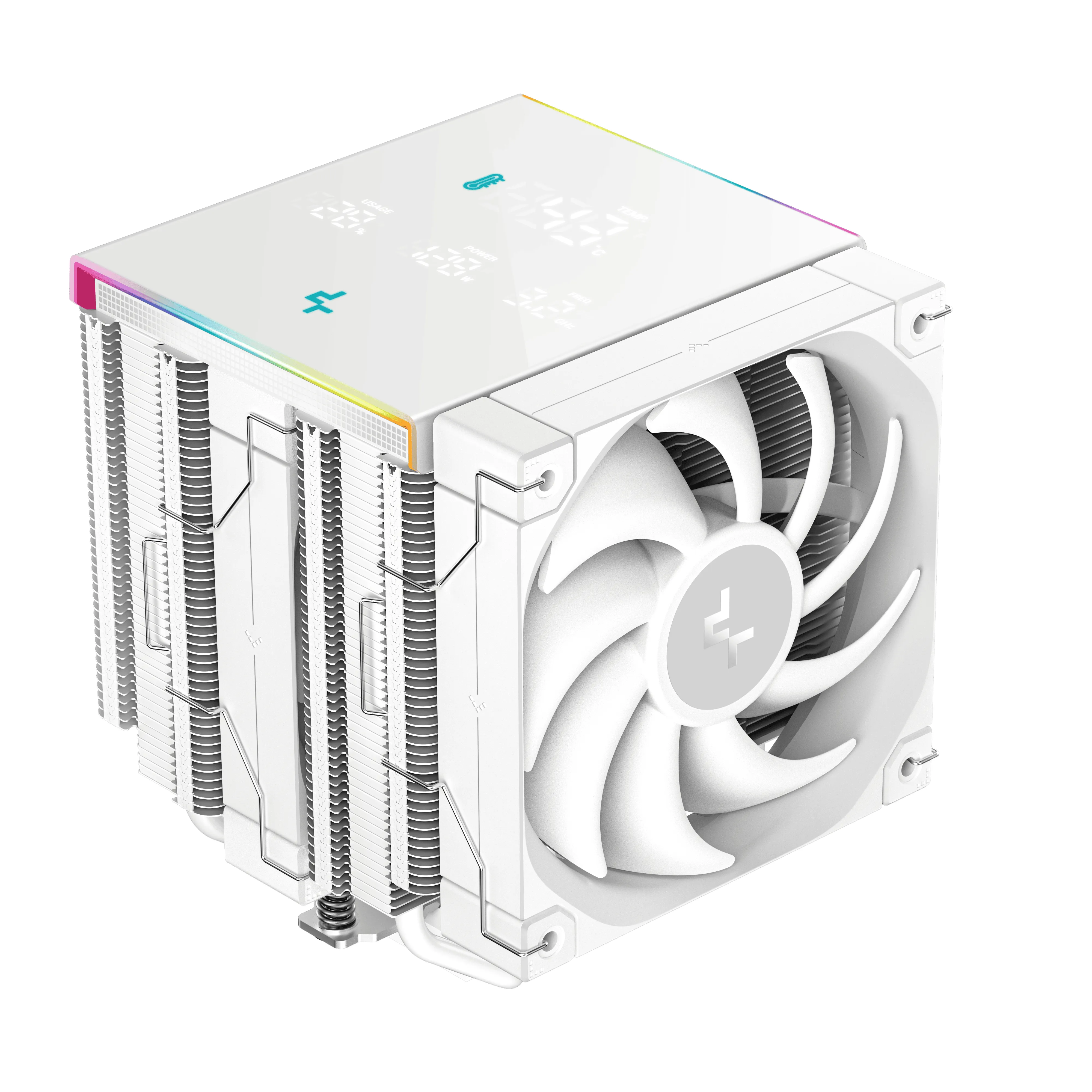 DeepCool AK620 Digital Pro, 2x120 mm ARGB -prosessorijäähdytin, valkoinen