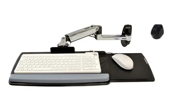 Ergotron LX, väggfäste med arm för tangentbord och mus, 3 leder, si – Ergotron