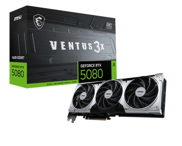 MSI GeForce RTX 5080 Ventus 3X OC 16 Gt -näytönohjain – MSI