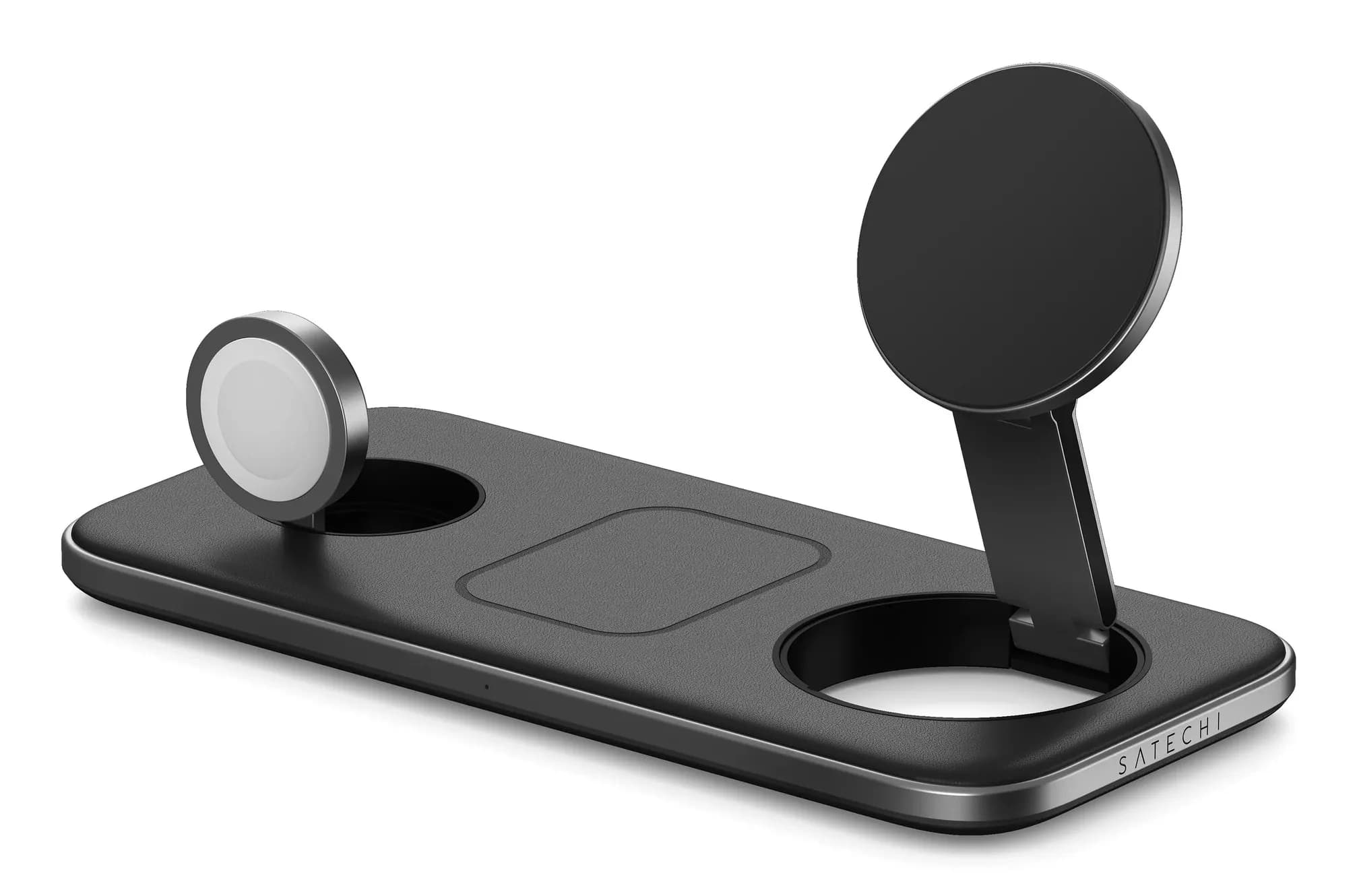 Satechi Qi2 Trio Wireless Charging Pad - 45W matkalaturin kanssa