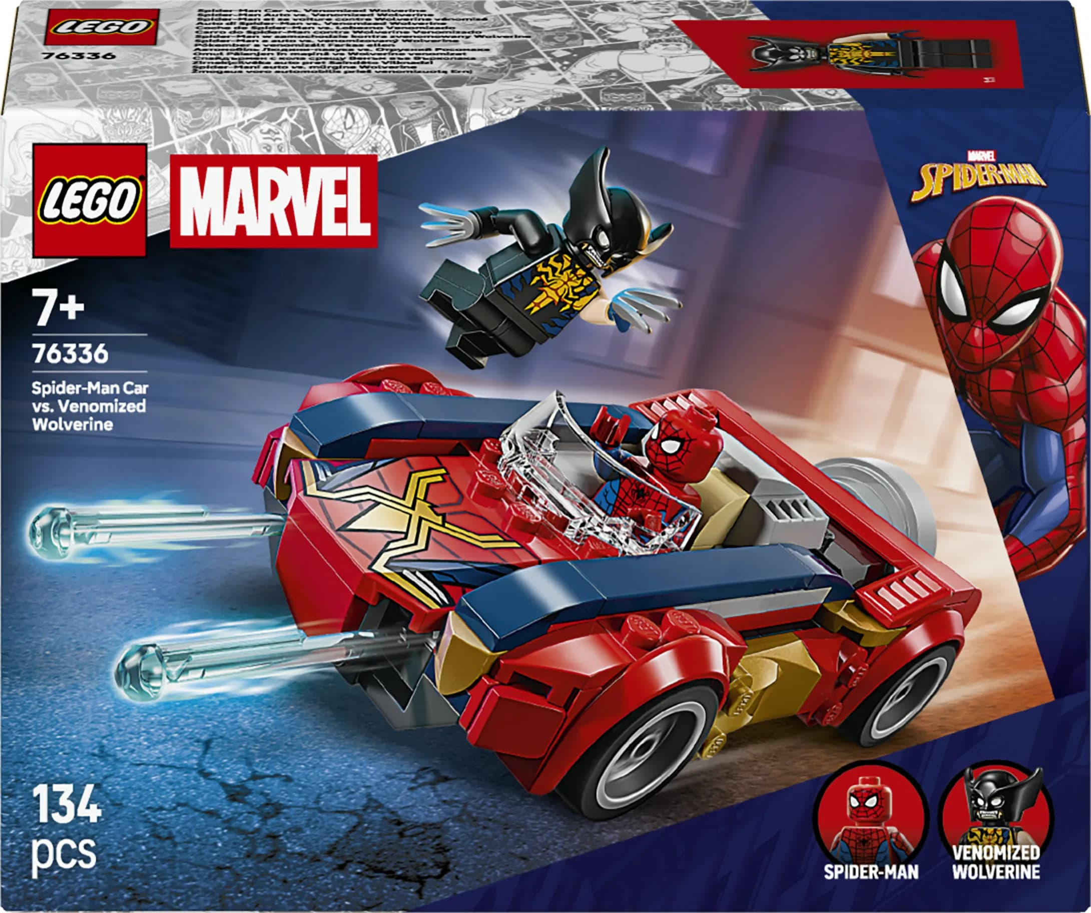 LEGO Marvel Spider-Manin auto vastaan Venomiksi muuttunut Wolverine 76336 – LEGO
