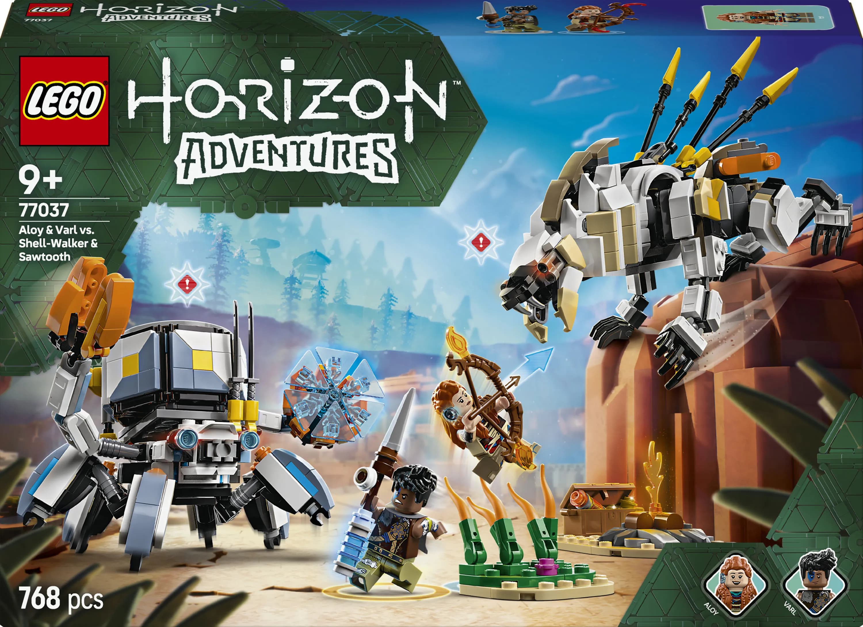 LEGO Horizon Adventures Aloy ja Varl vastaan Kilpikipittäjä ja Sahahammas 77037 – LEGO