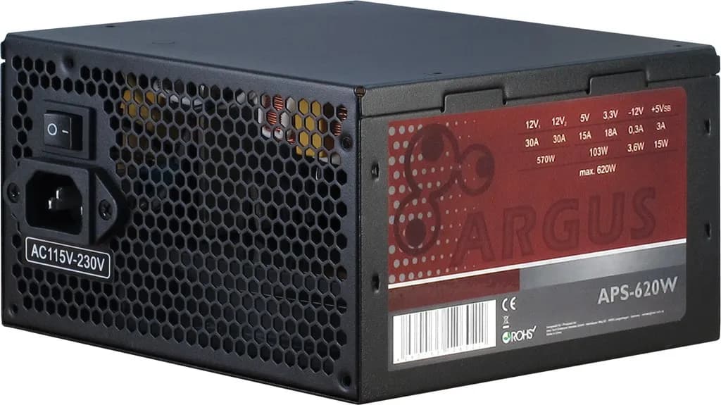 Inter-Tech Argus APS-620W 620W -virtalähde, 80 Plus Bronze – Inter-Tech