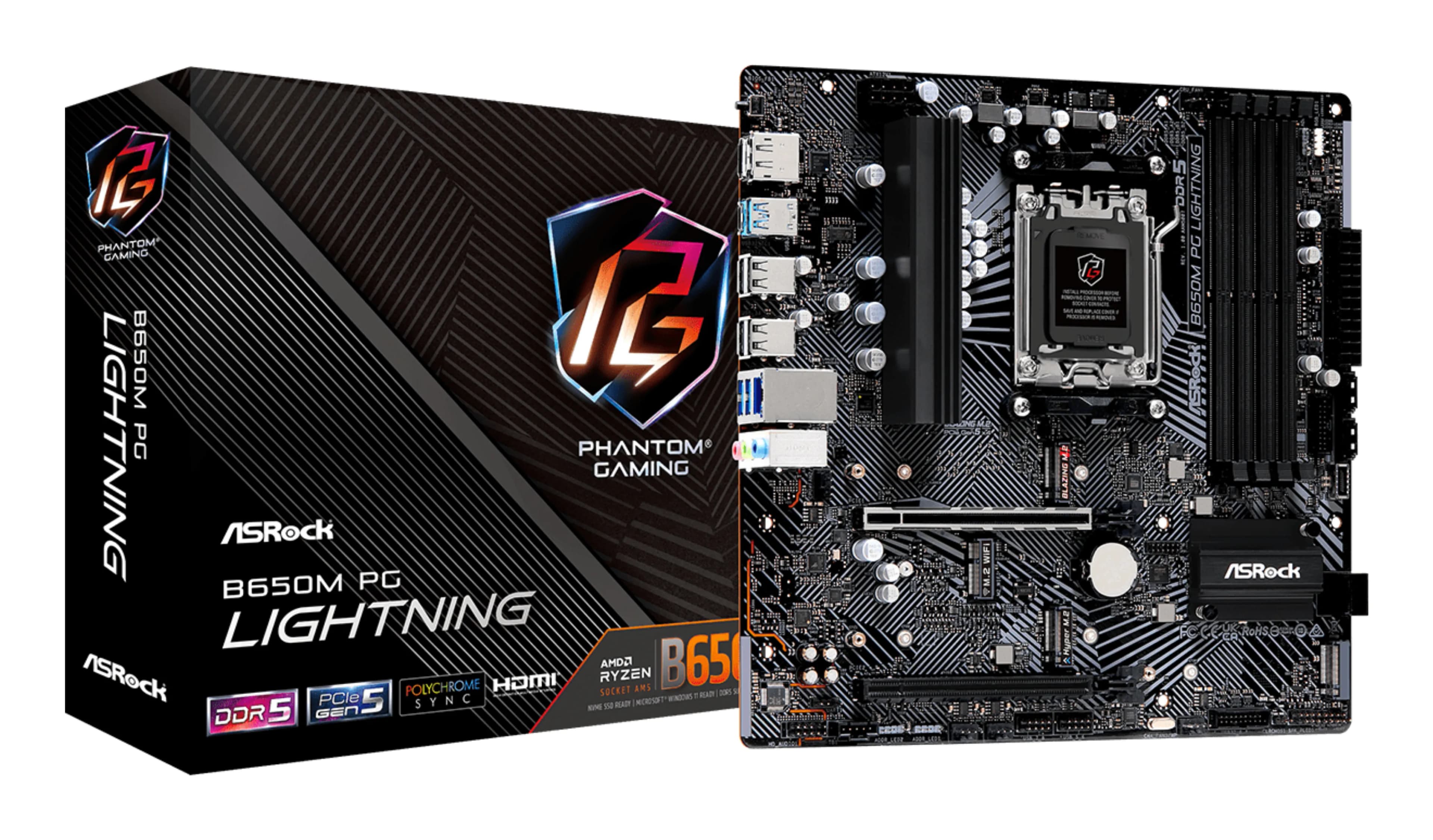 ASRock B650M PG Lightning AM5 mATX -emolevy