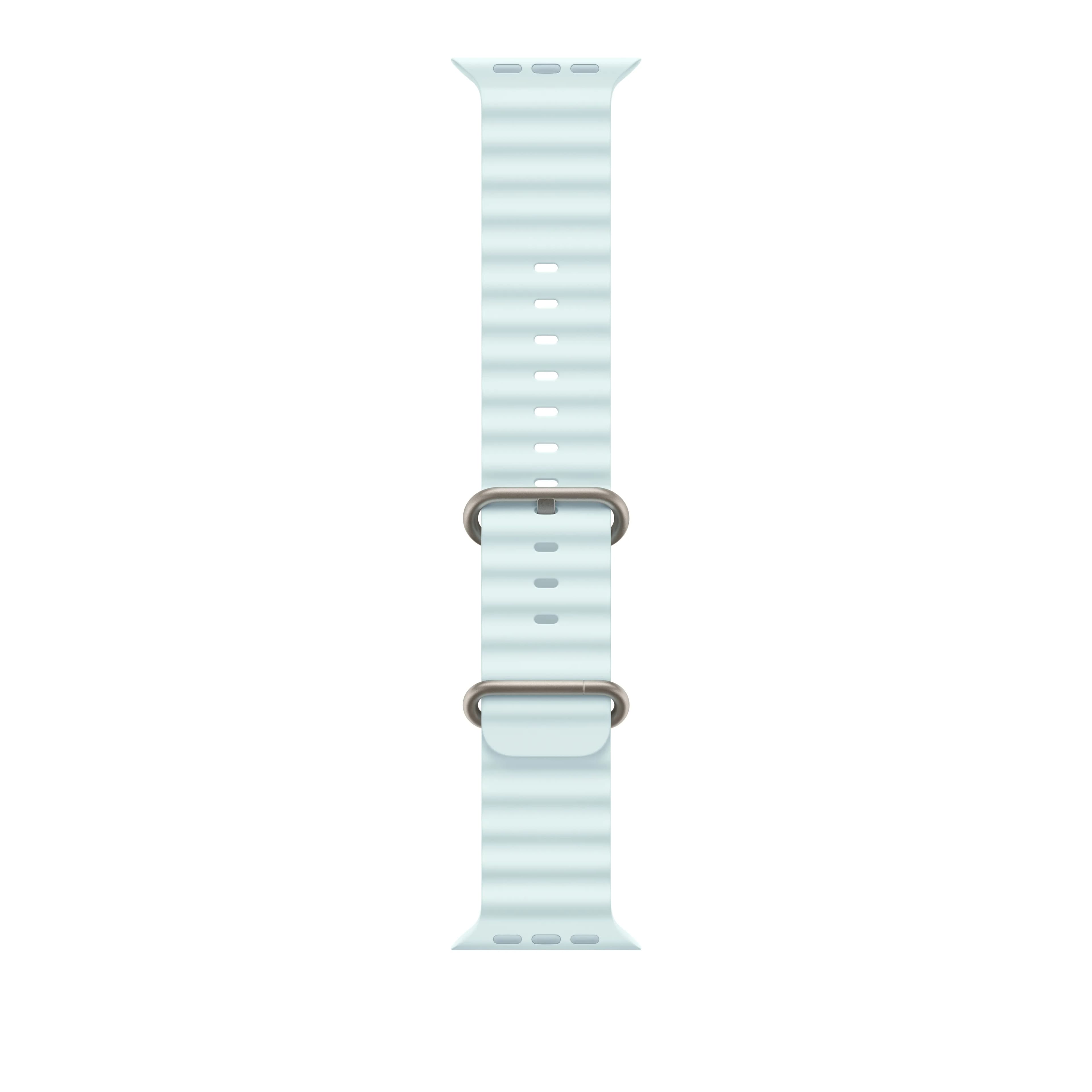 Apple Watch 49 mm -Ocean-ranneke, Jään­sininen / Luonnontitaani – Apple