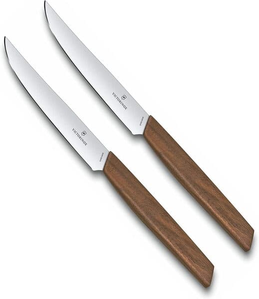 Victorinox Swiss Modern -pihviveitsisarja, 2 osaa, 12 cm, pähkinäpuu – Victorinox