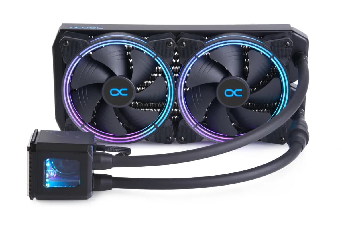 Alphacool Eisbaer Aurora 280mm ARGB -nestejäähdytin, musta – ALPHACOOL