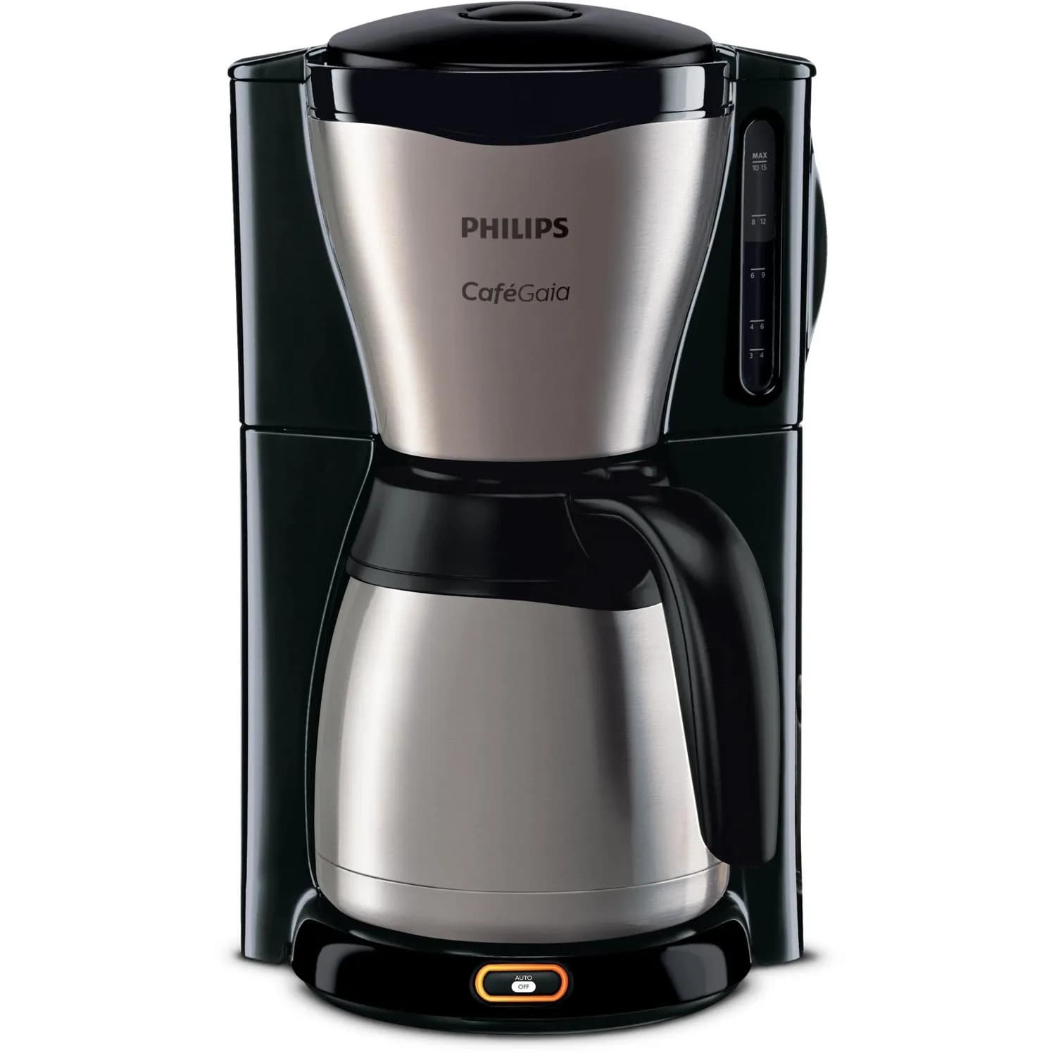 Philips Cafe Gaia -kahvinkeitin, hopea/musta – Philips
