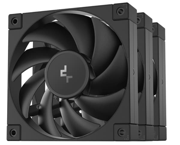 DeepCool FD12 Kotelotuuletin - 120 mm, PWM, 3 kpl, Musta