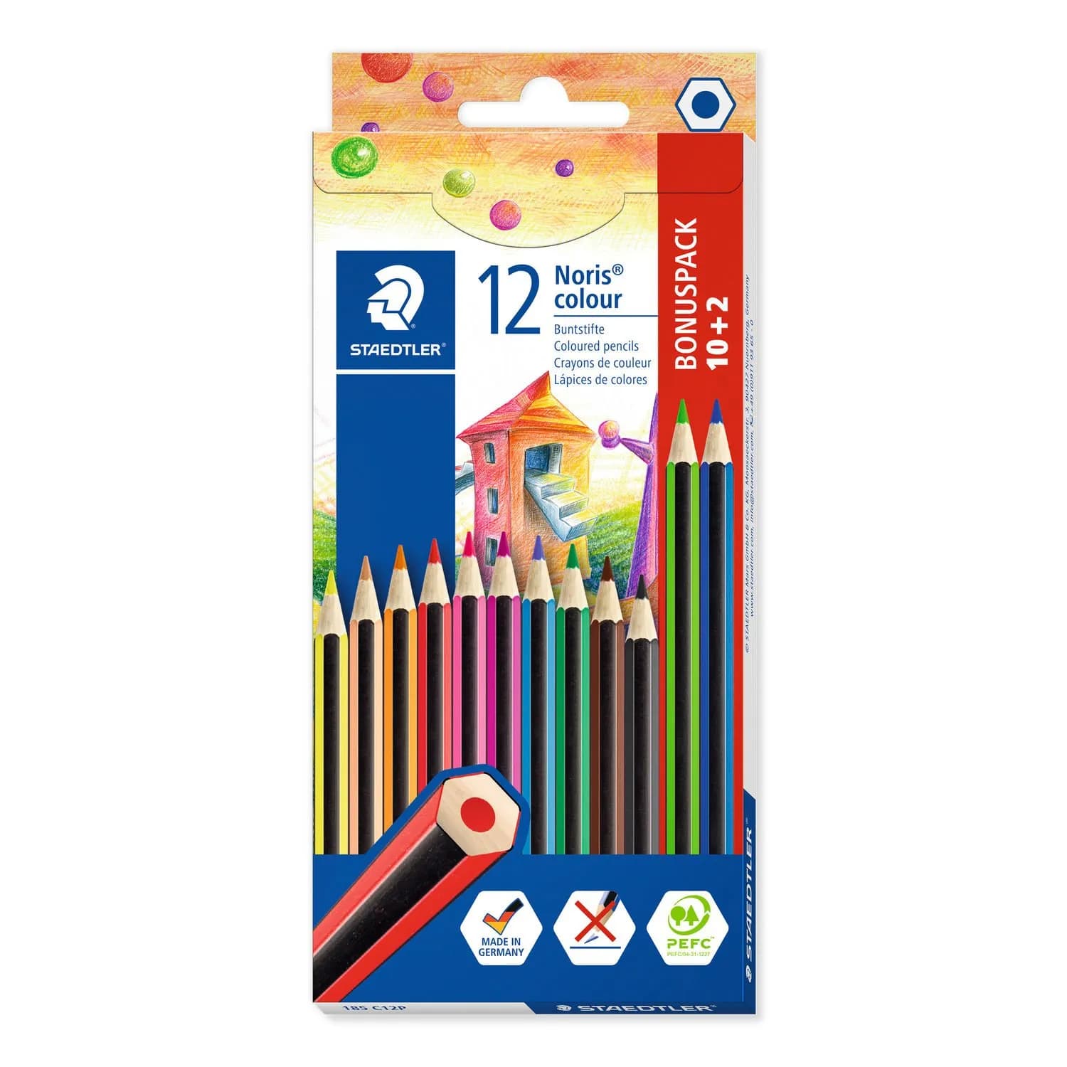 Staedtler Noris Upcycled Wood -värityskynät, 12 kpl – STAEDTLER