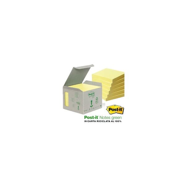 Post-it Notes 76x76 recycled yellow (6) – 3M