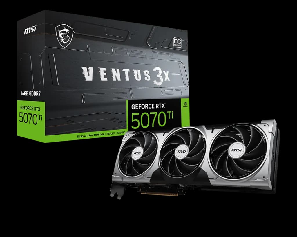 MSI GeForce RTX 5070 Ti VENTUS 3X 16 Gt OC -näytönohjain – MSI