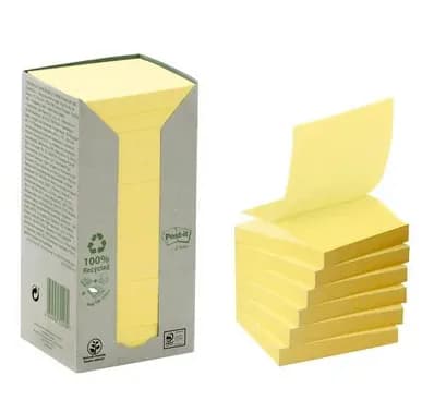 Post-it Z-Notes 76x76 recycled yellow (12) – 3M