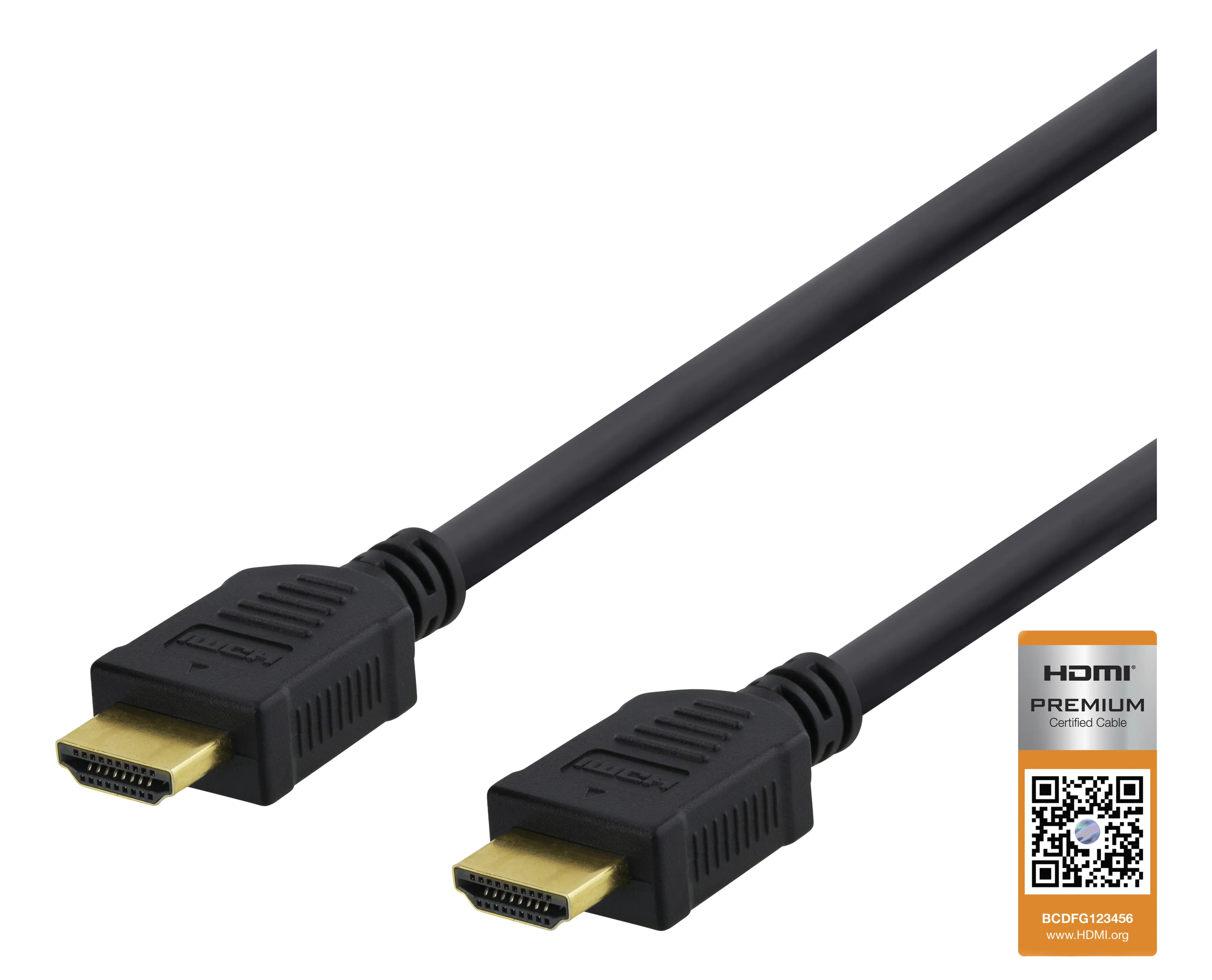Deltaco HDMI 2.0 -kaapeli jossa Ethernet, 4K, 3 m, musta