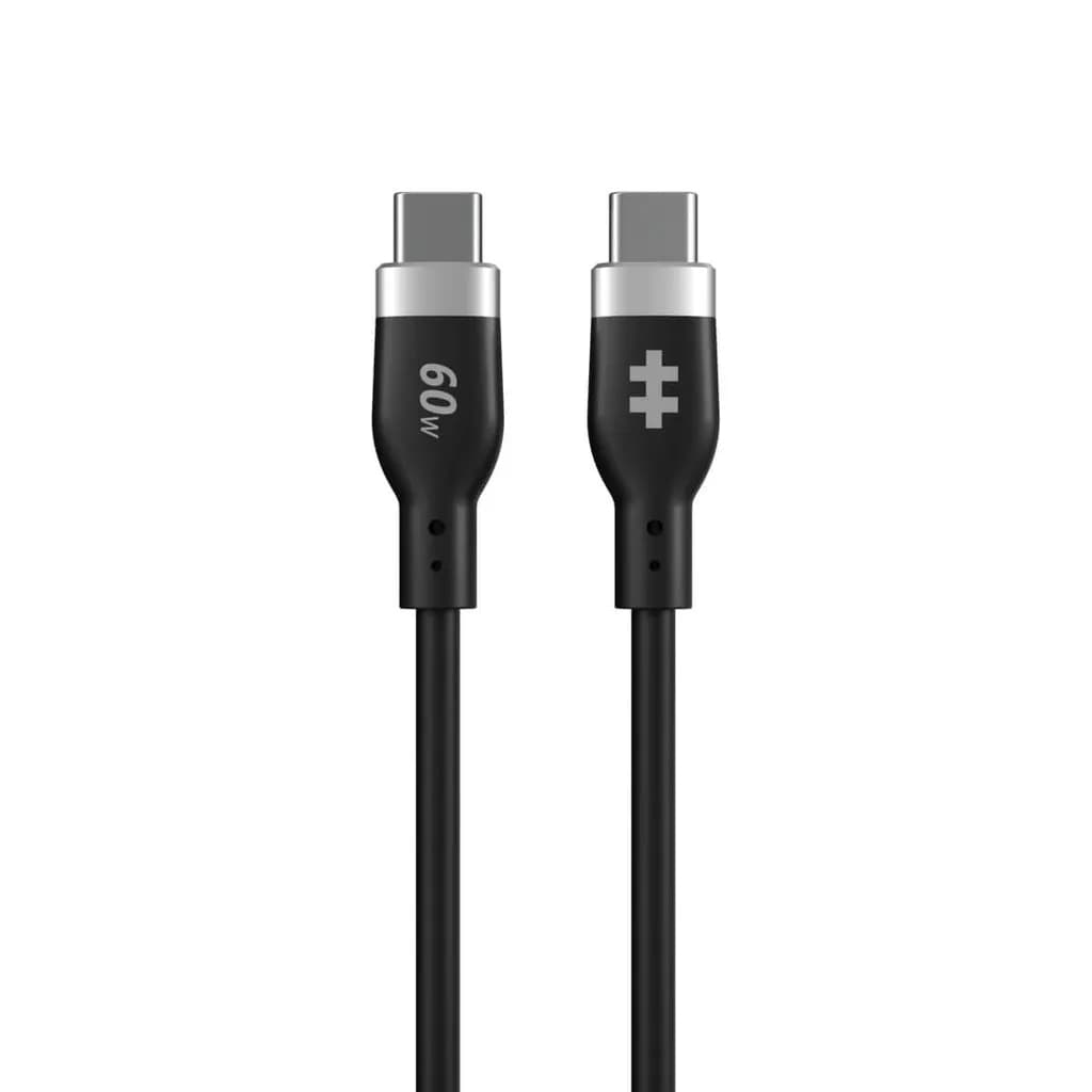 HyperJuice Silicone USB-C -kaapeli, 60 W, 1,5 m, musta – Hyper