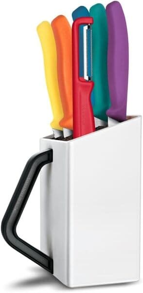 Victorinox Swiss Classic Utility Block -veitsitukkisarja, 7-osainen, valkoinen