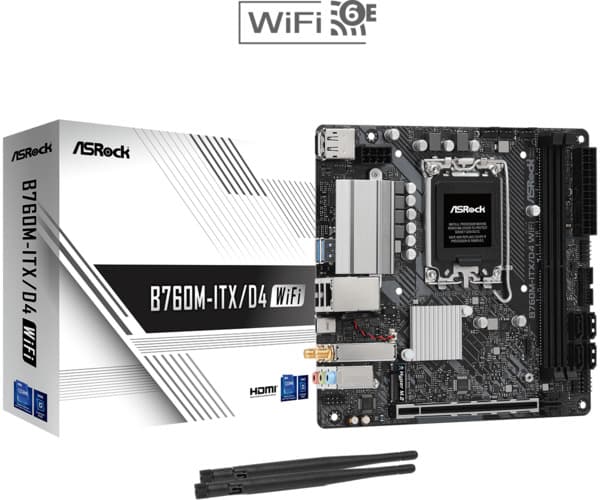 ASRock B760M-ITX/D4 WiFi LGA1700 Mini-ITX -emolevy
