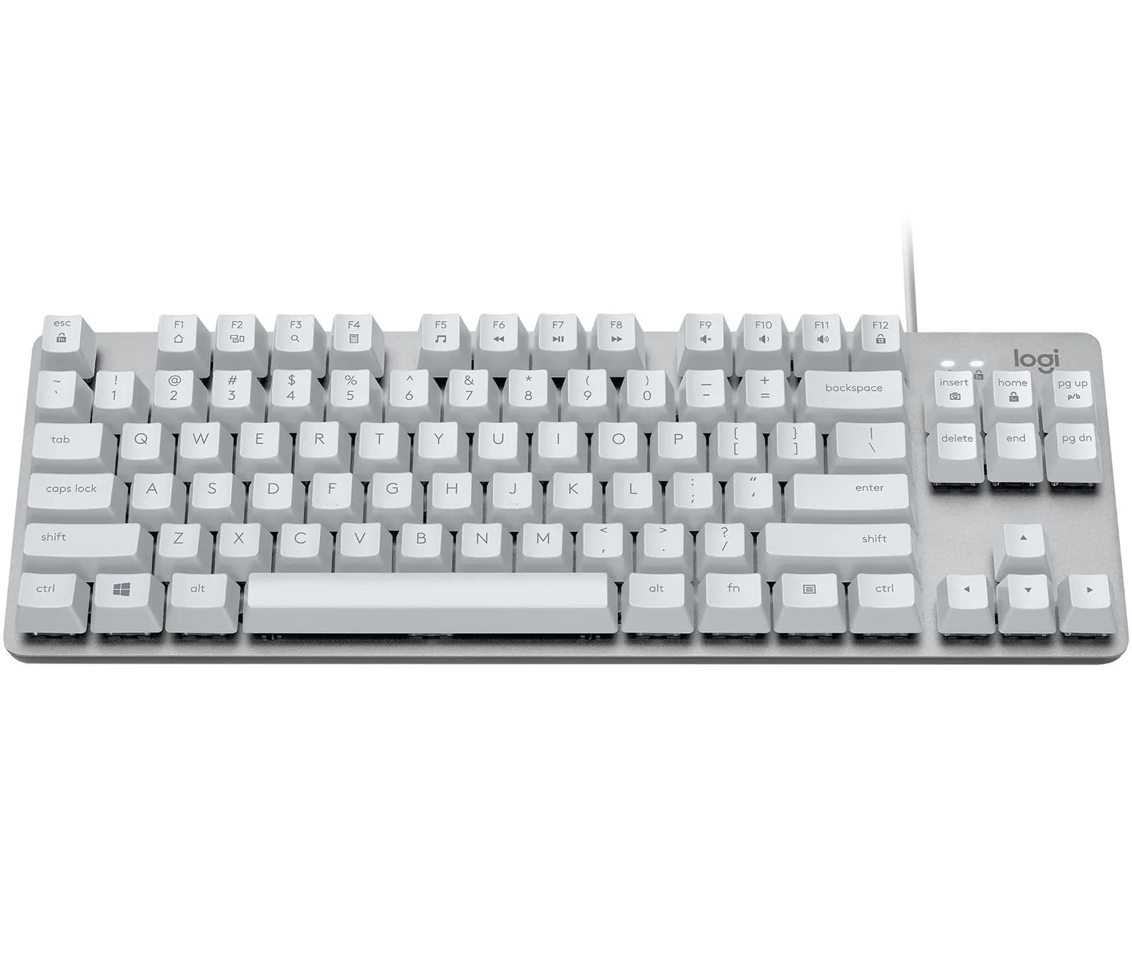 Logitech K835 TKL -mekaaninen näppäimistö, hopea/valkoinen – Logitech