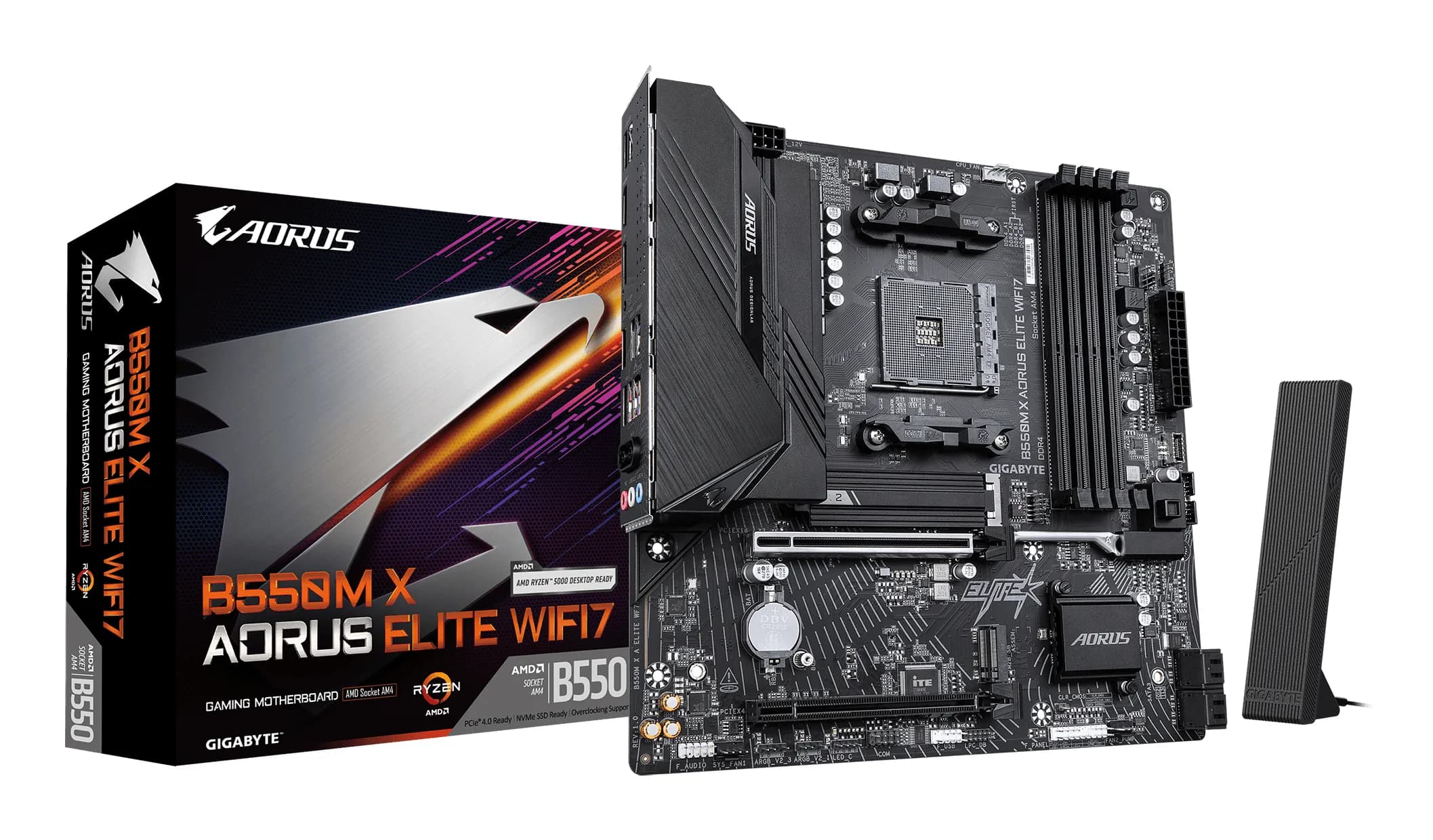 Gigabyte B550M X AORUS ELITE WiFi 7 AM4 mATX-emolevy