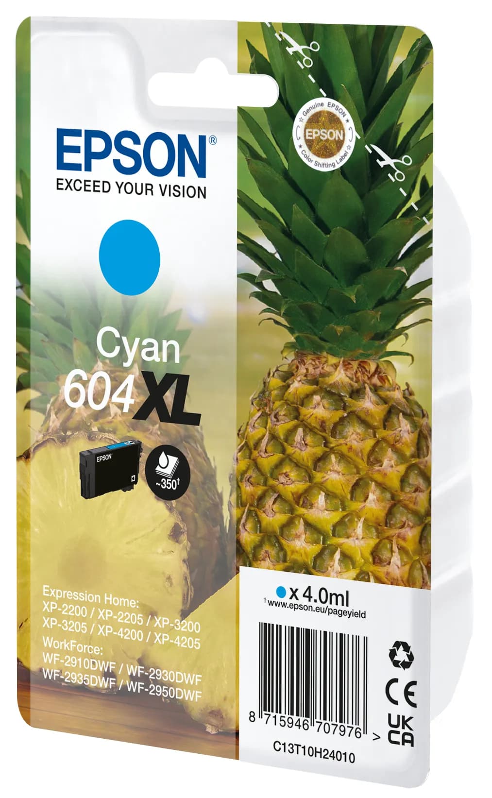 Epson 604XL-mustekasetti, cyaani
