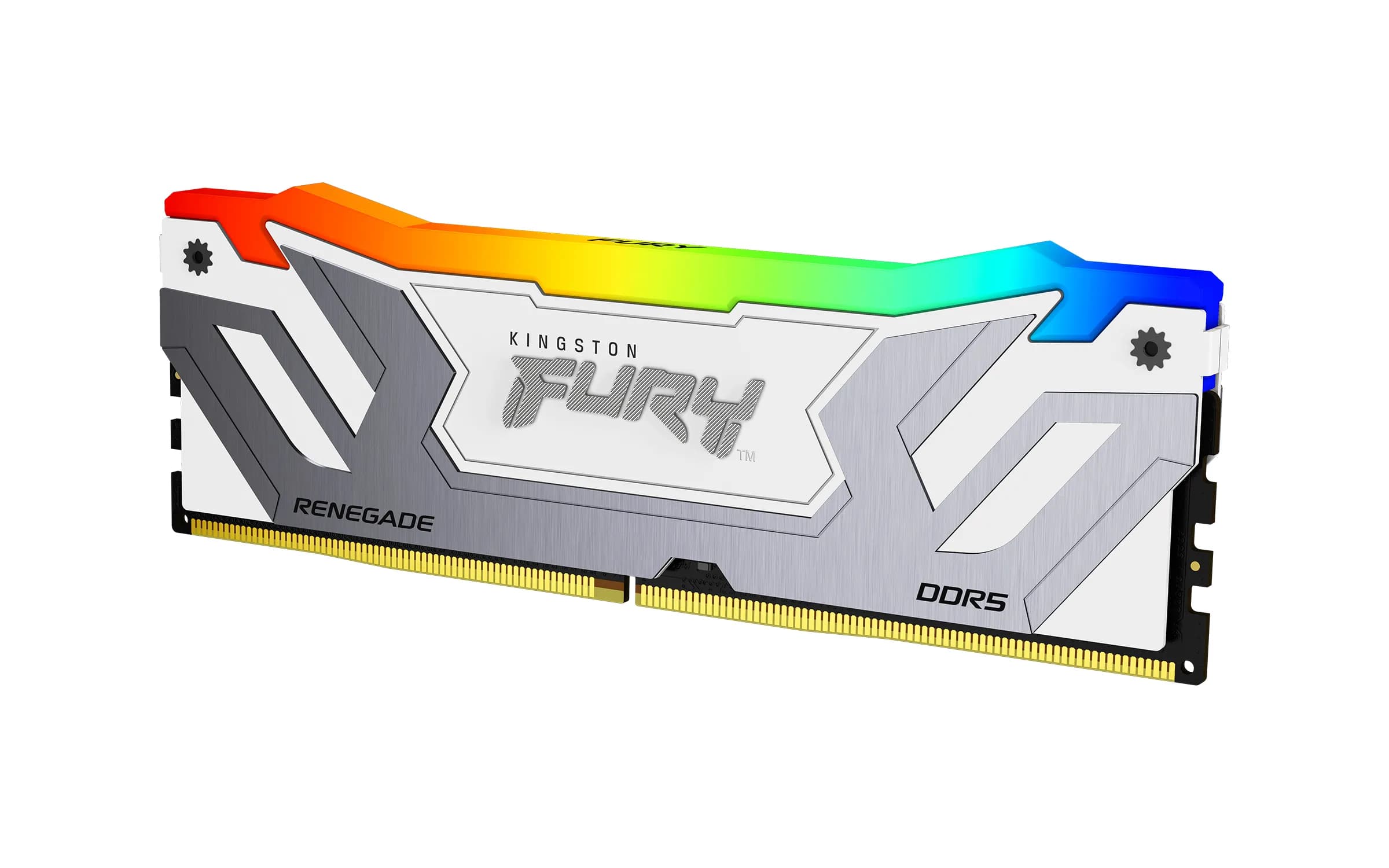 Kingston FURY Renegade RGB 24 Gt (1 x 24 Gt) DDR5 8400 MHz, CL40 -muisti, hopea/valkoinen (XMP)