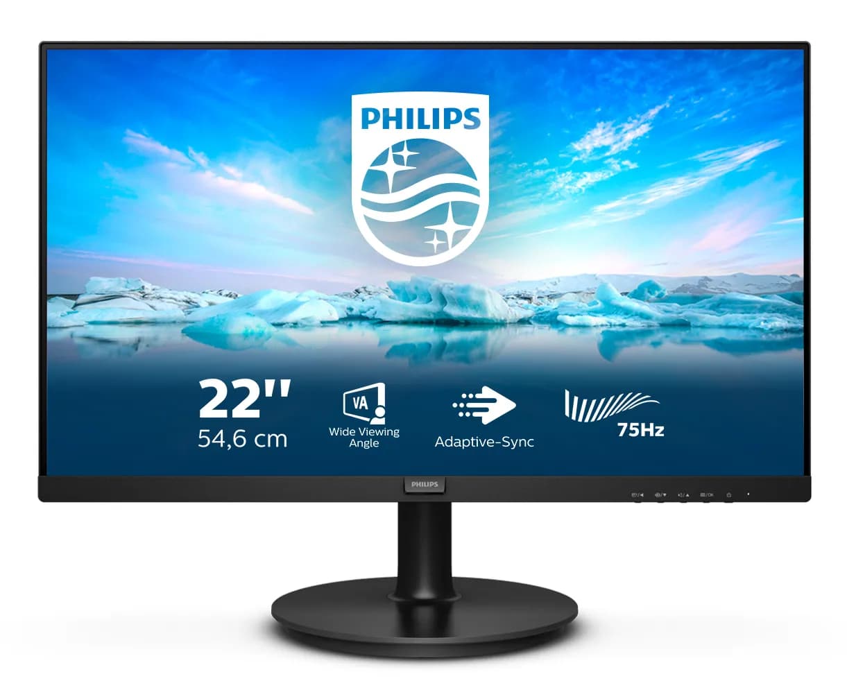 Philips V-line 222V8LA 21.5" Full HD, VA -näyttö – Philips